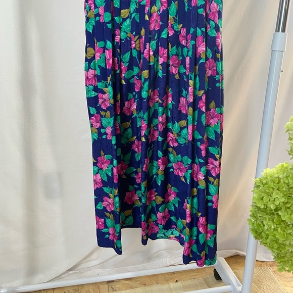 Vintage Talbots Maxi Floral Vibrant Colorful Dress - Picture 7 of 8